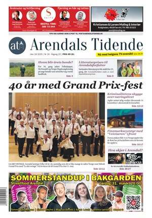 Forside Arendals Tidende